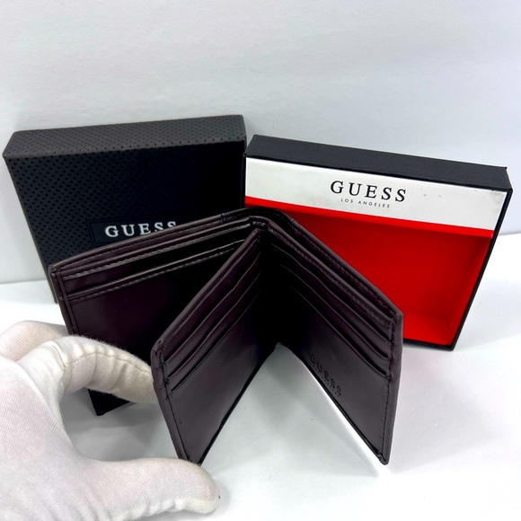 GUESS,MEN’S WALLET, BROWN, TRI FOLD, 9 CREDIT CARD HOLDER,4 HIDDEN COMPARTMENT - Picture 5 of 16